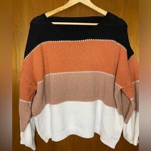SHEIN. Color block sweater. 2x.